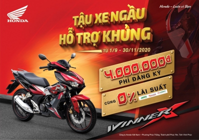 Honda Việt Nam triển khai chương trình ưu đãi hấp dẫn nhất năm cho khách hàng mua xe WINNER X - “Tậu xe ngầu – Hỗ trợ khủng” -